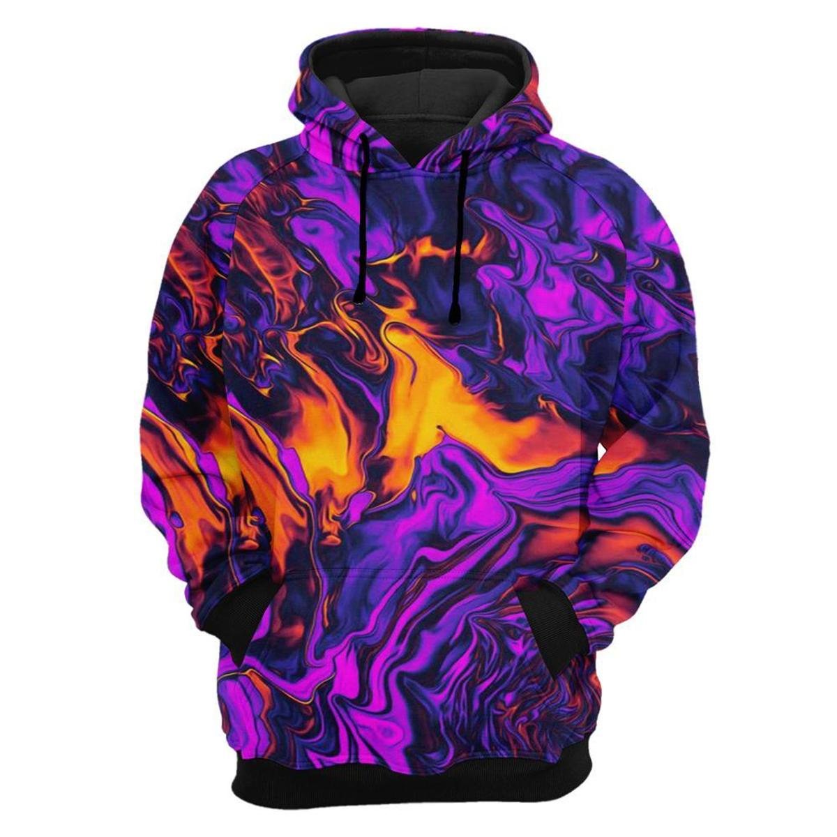 purple moletom com capuz with design