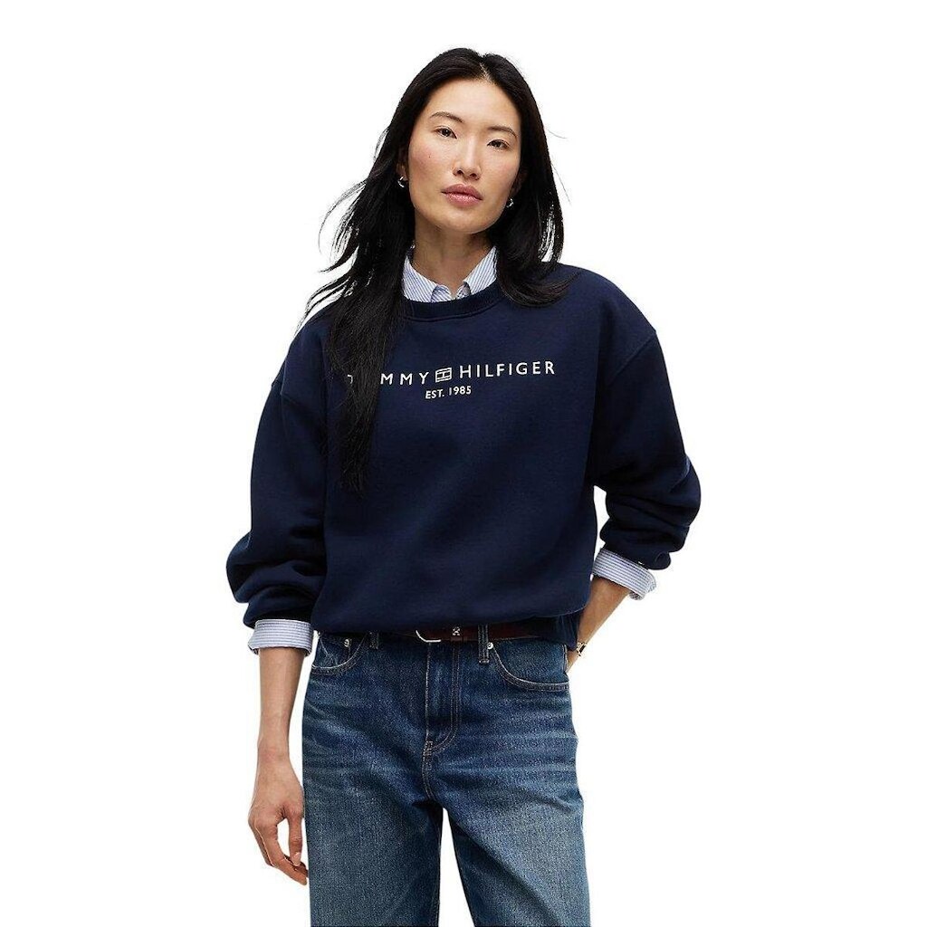 Moletom Tommy Hilfiger Fleece Feminino Branco