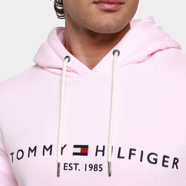 Moletom Tommy Hilfiger Logo Com Capuz Masculino