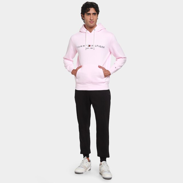 Moletom Tommy Hilfiger Logo Com Capuz Masculino