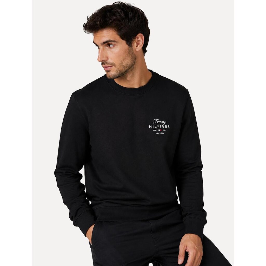 Moletom Tommy Hilfiger Masculino Brand Love Sweatshirt Preto