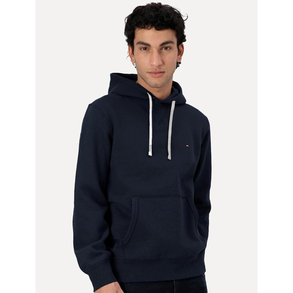 Moletom Tommy Hilfiger Masculino Essential Fleece Hoody Flag Azul Marinho