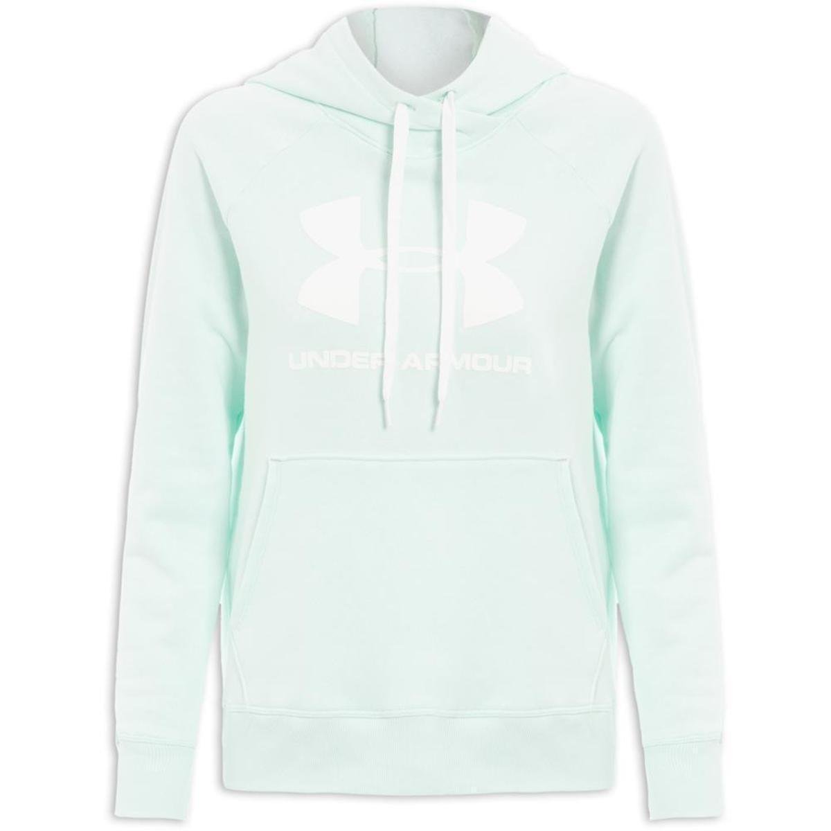 mint green under armour moletom com capuz
