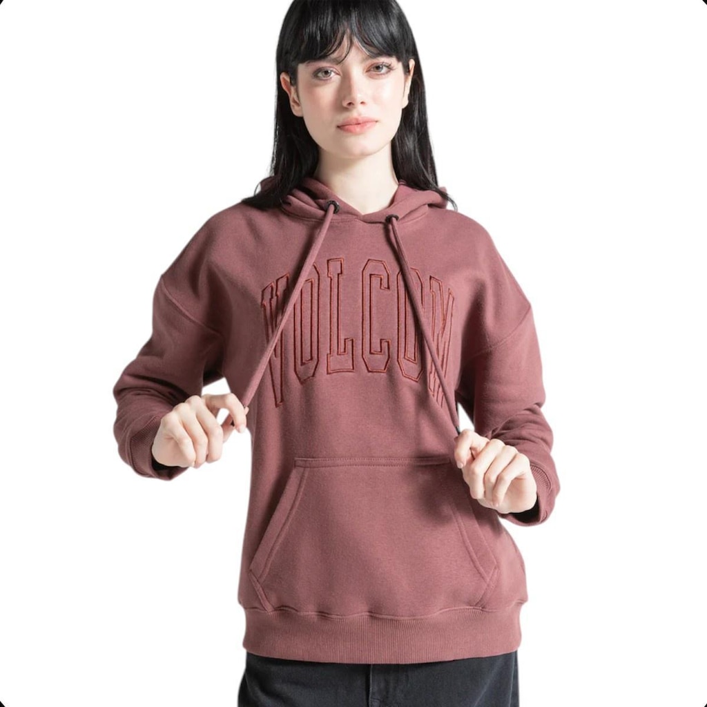 MOLETOM VOLCOM CANGURU FC STONE ELITE FEM