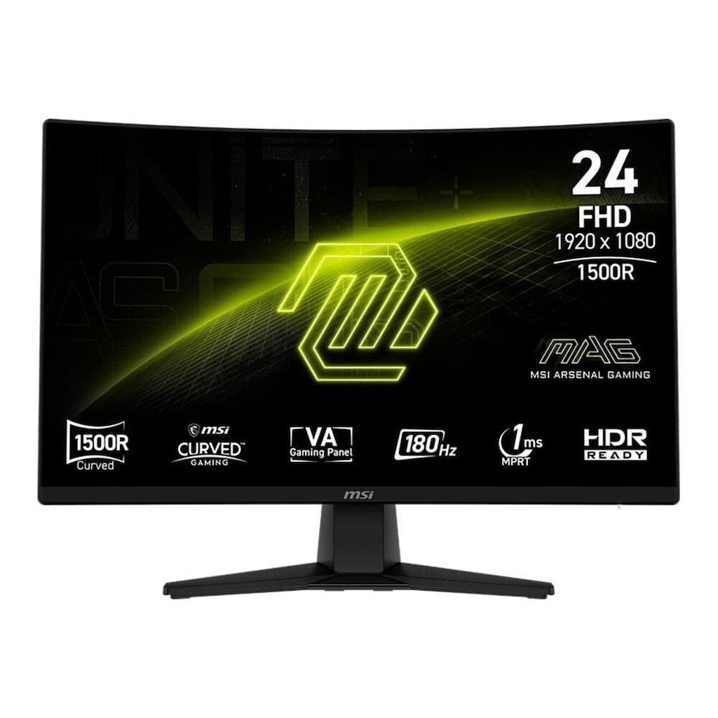 Monitor Gamer Curvo MSI 24", FHD, 180Hz, 4ms, VA,- MAG242C