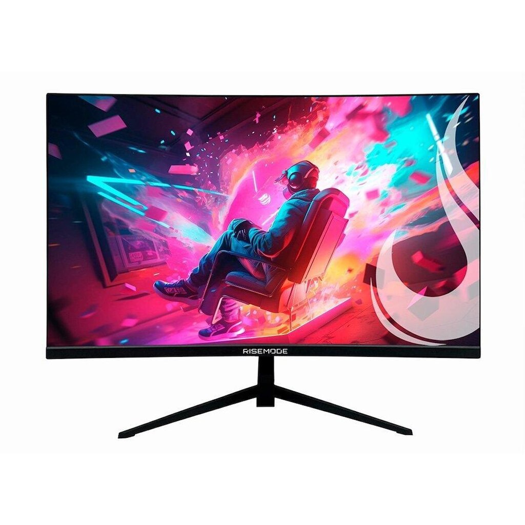 Monitor Gamer Rise Mode 27", QHD Curvo, 180Hz, 1ms, IPS, HDMI e DisplayPort, sRGB 110%