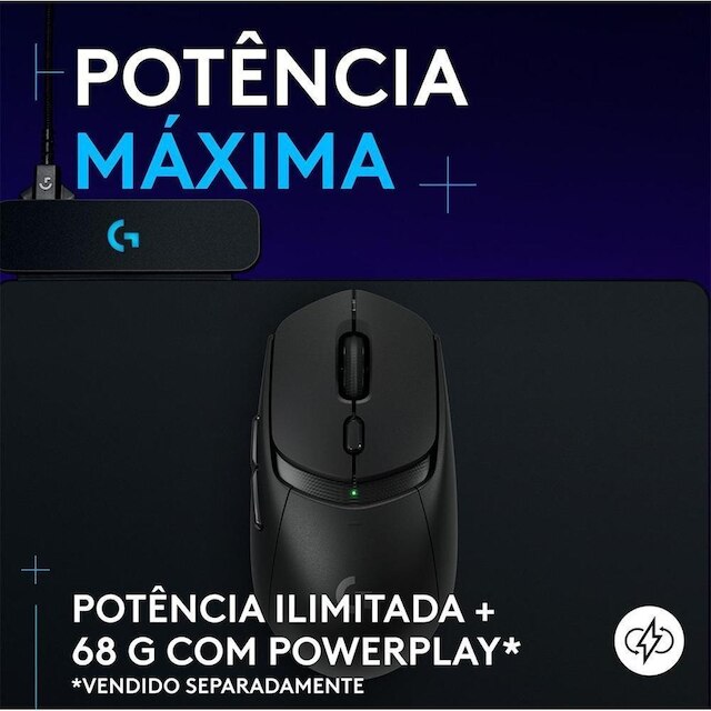 Mouse Gamer sem fio Logitech G309 LIGHTSPEED Switches LIGHTFORCE,Sensor HERO 25K,6 botões-910-007198