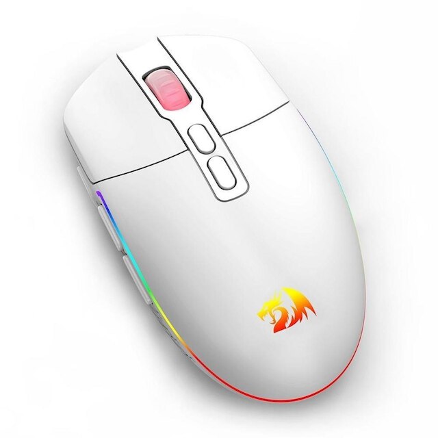 Mouse Gamer Sem Fio Redragon Invader Pro, RGB, 10000 DPI, 9 Botões, Wireless, Branco - M719W-RGB-PRO