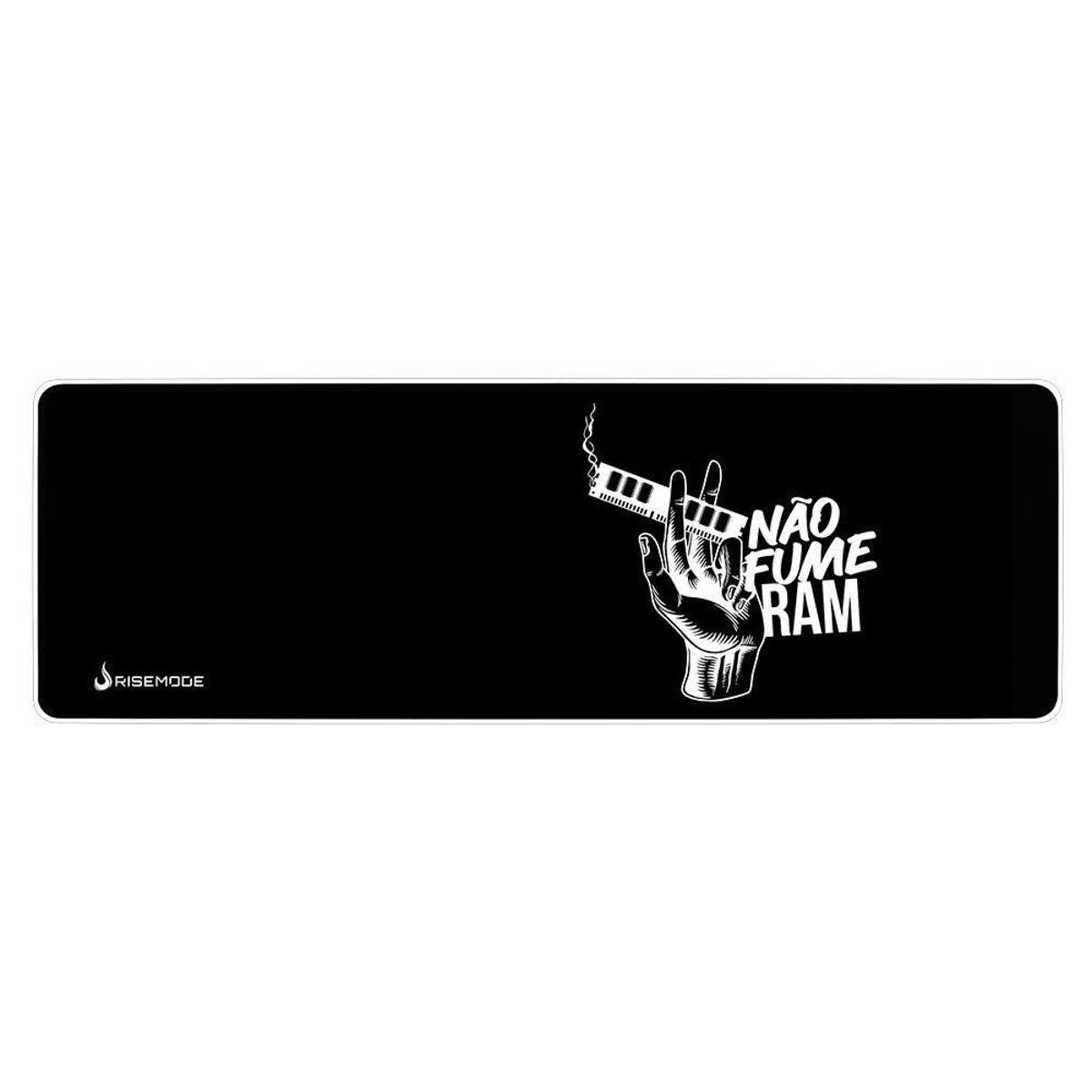 Mousepad Gamer Rise Mode Speed, Não Fume Ram, Estendido (900x300mm), Borda Costurada - RG-MP-06-NFR é boa?