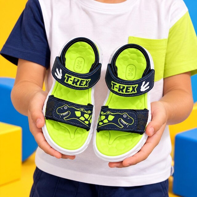 MP2518 - Sandália Papete Infantil Mini-Pé Com Led Fechamento em Velcro