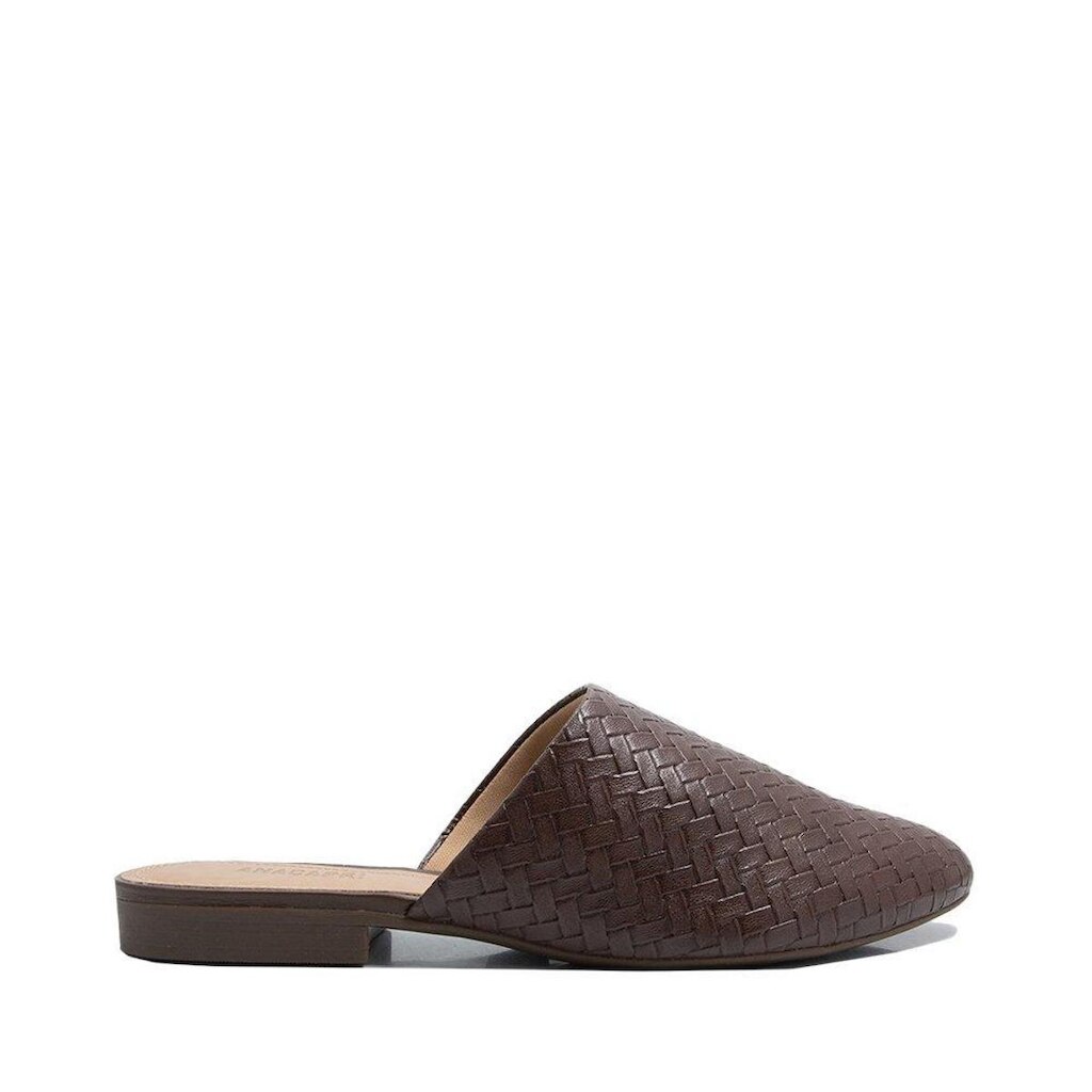 Mule Anacapri Fechado Bico Fino Marrom