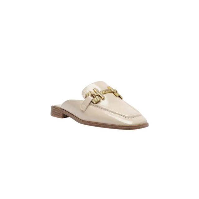 Mule Arezzo Off White Shine Metal