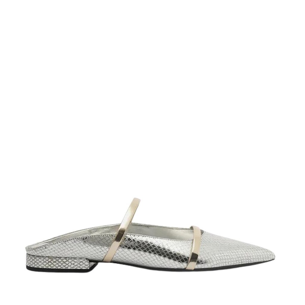 Mule Arezzo Skin Bico Fino Tiras