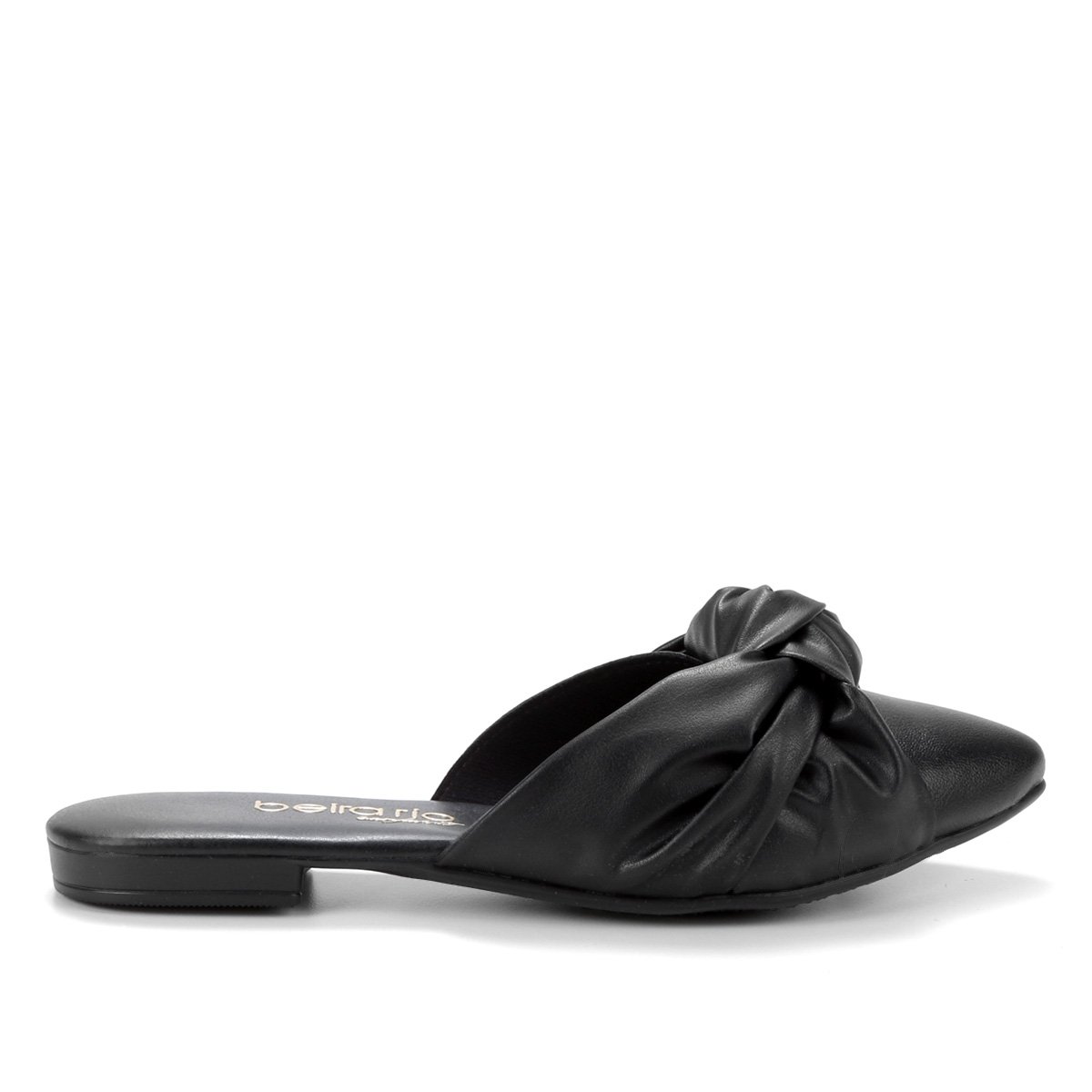 Mule Beira Rio Nó Bico Fino - Preto Menor preço em Mule Beira Rio Nó Bico Fino - Preto