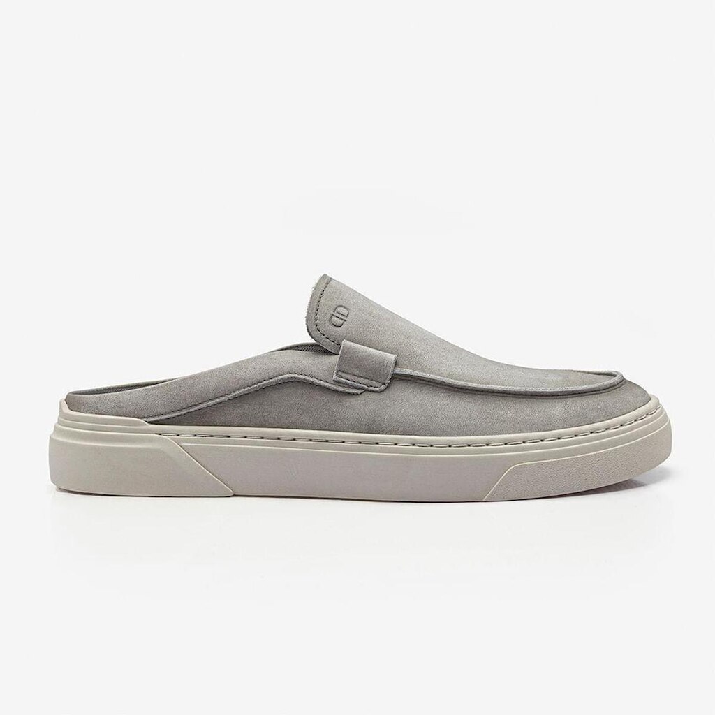 Mule Bill Couro Cinza