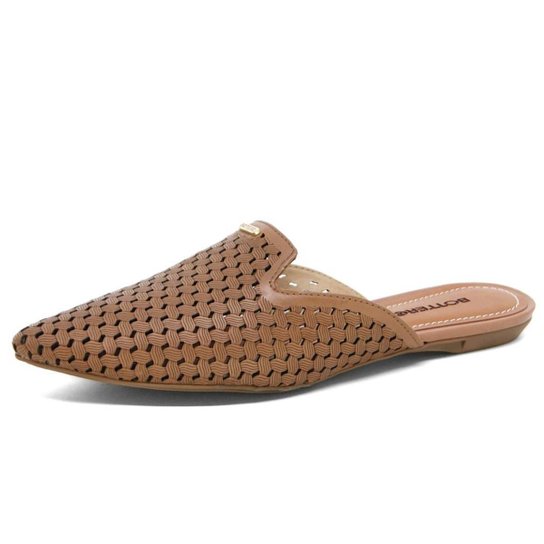 Mule Bottero Couro Flat Bico Fino Zattini