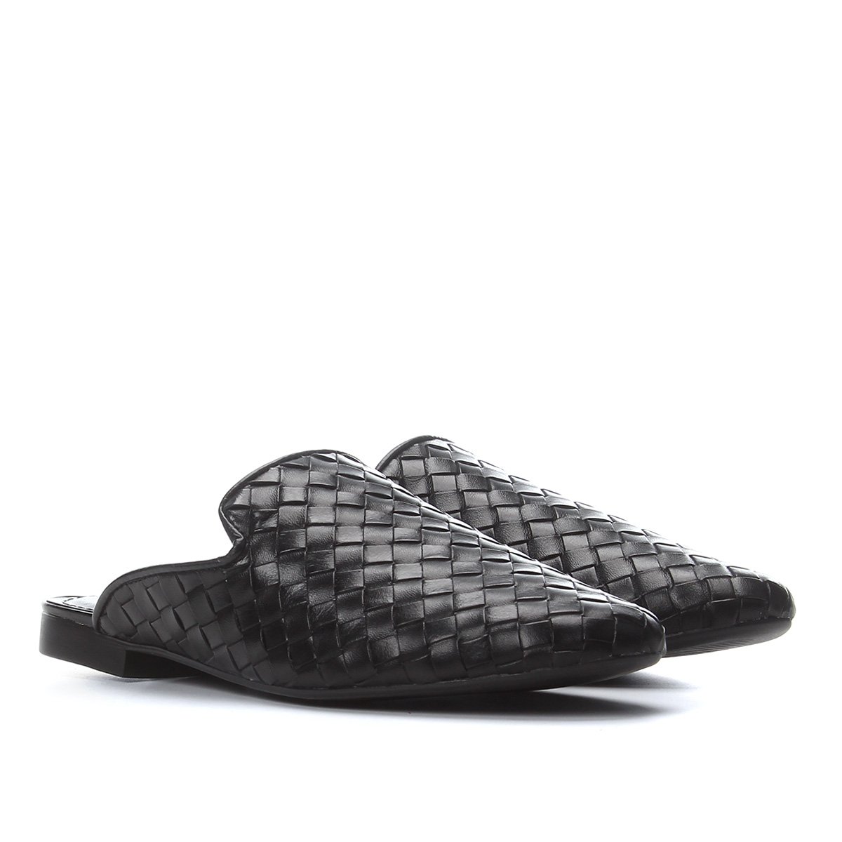 Mule Couro Santa Lolla Nobre II Bico Fino Feminino - Preto Menor preço em Mule Couro Santa Lolla Nobre II Bico Fino Feminino - Preto