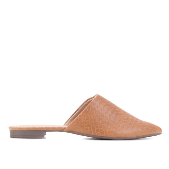 Mule Croco Anacapri Feminino - Caramelo