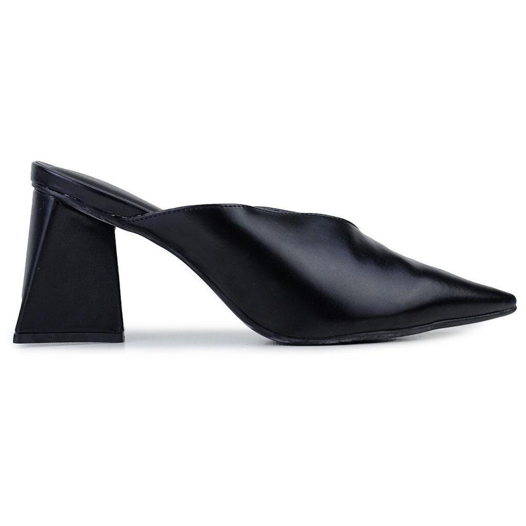 Mule Feminino Bebecê Salto Triangular Preto - T7024