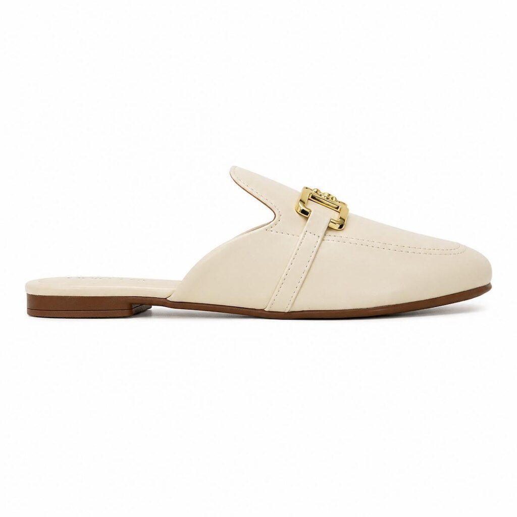 Mule Feminino Beira Rio Fivela Dourada Bico Quadrado 4323.115