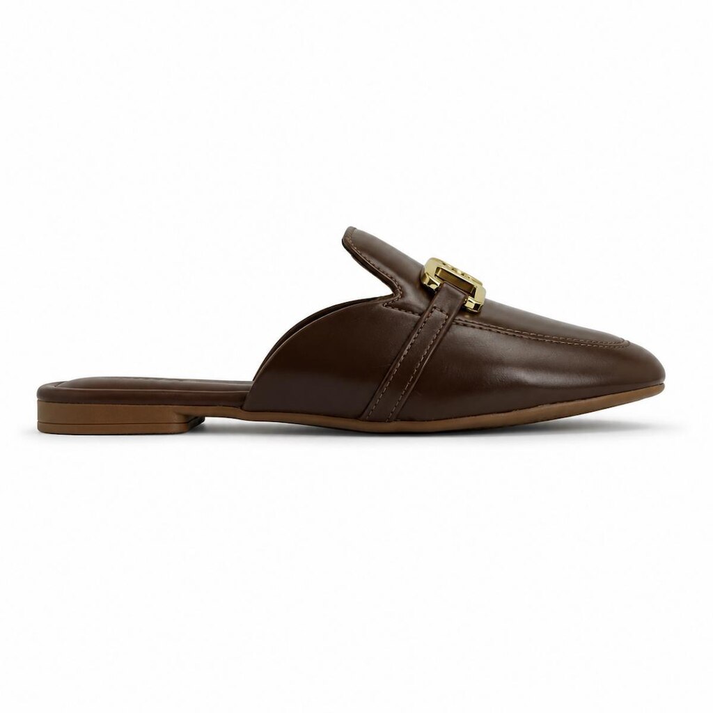 Mule Feminino Beira Rio Fivela Dourada Bico Quadrado 4323.115