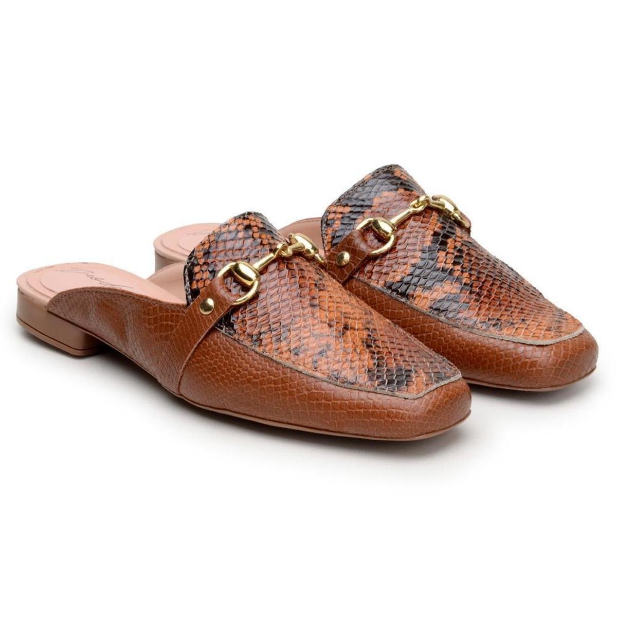 mule feminino caramelo