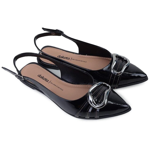Mule Feminino Dakota Mirai Verniz Preto - D0211
