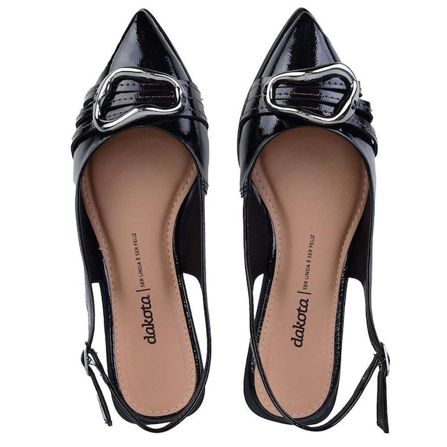 Mule Feminino Dakota Mirai Verniz Preto - D0211