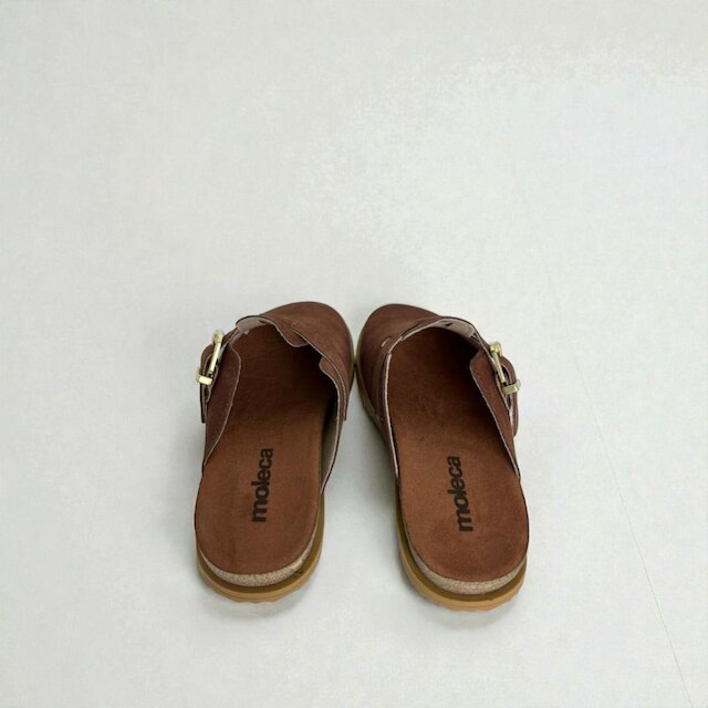 Mule Feminino Moleca Camurção Fivela Casual Preto
