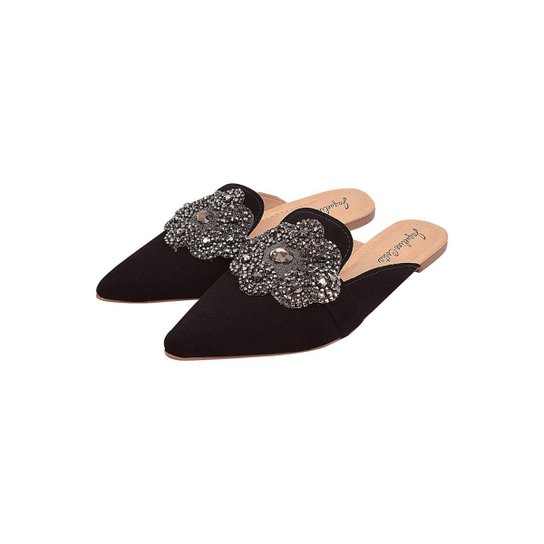 Mule Jaqueline Costa Peraria Medalha - Preto