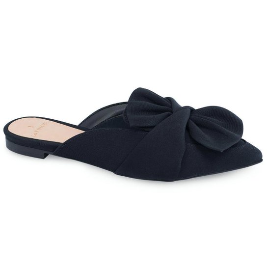 Mule La Femme Laço Feminino - Preto