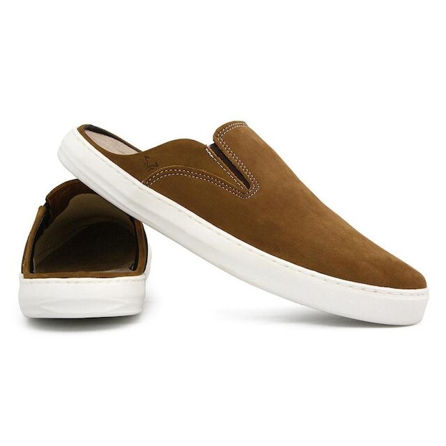 Mule Masculino Couro Nobuck West Bulls Anatômico Moda Casual