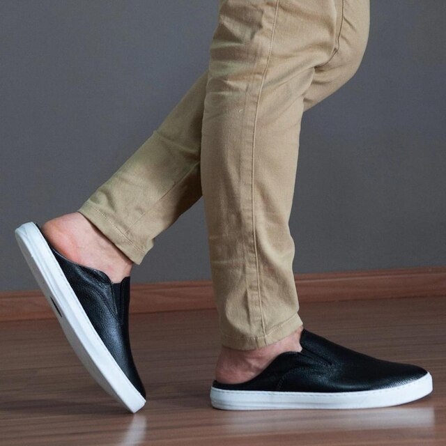 Mule Masculino Couro West Bulls Palmilha Anatômica Casual