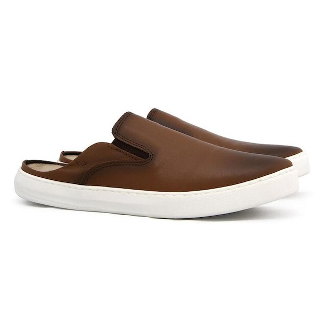 Mule Masculino Couro West Bulls Palmilha Anatômica Casual