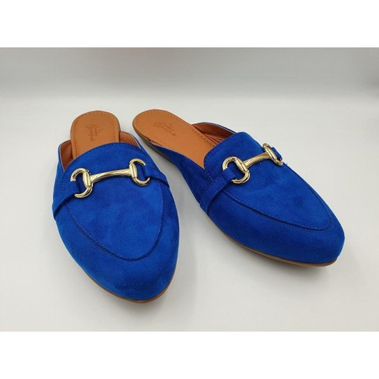 Mule Mocassim Camurça Tamanho Especial Le scarpe di Bruna - - Azul