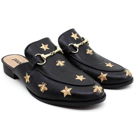 Mule Oxford Nina Menina 510-586 - Preto