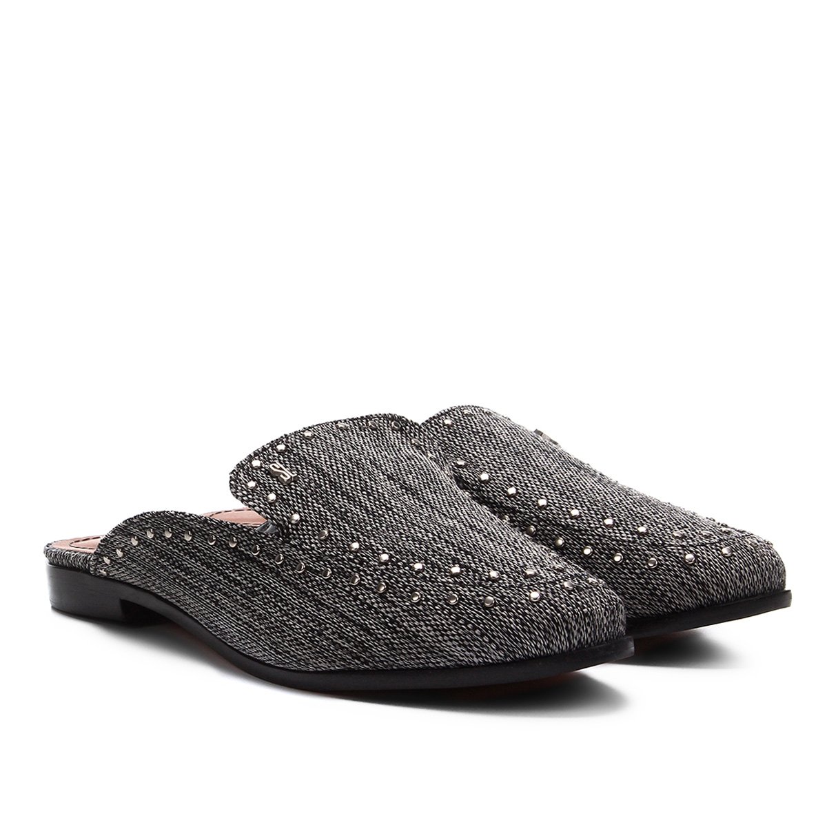 Mule Santa Lolla Tecido Spikes - Preto Menor preço em Mule Santa Lolla Tecido Spikes - Preto