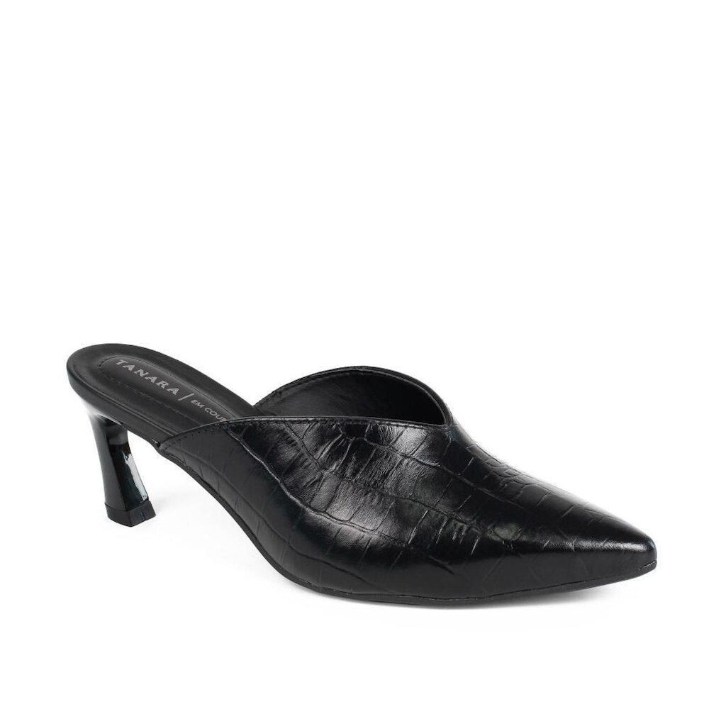 Mule Tanara Em Couro de Salto Alto Feminino T9502