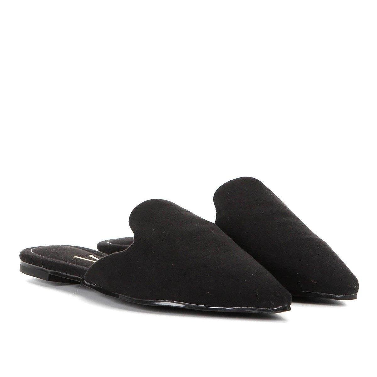 Mule Vizzano Bico Fino Básico - Preto Menor preço em Mule Vizzano Bico Fino Básico - Preto