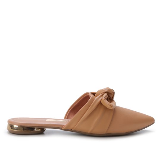 Mule Vizzano Bico Fino Laço - Areia