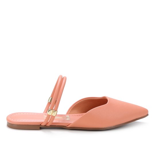 Mule Vizzano Tira Dupla Bico Fino - Coral