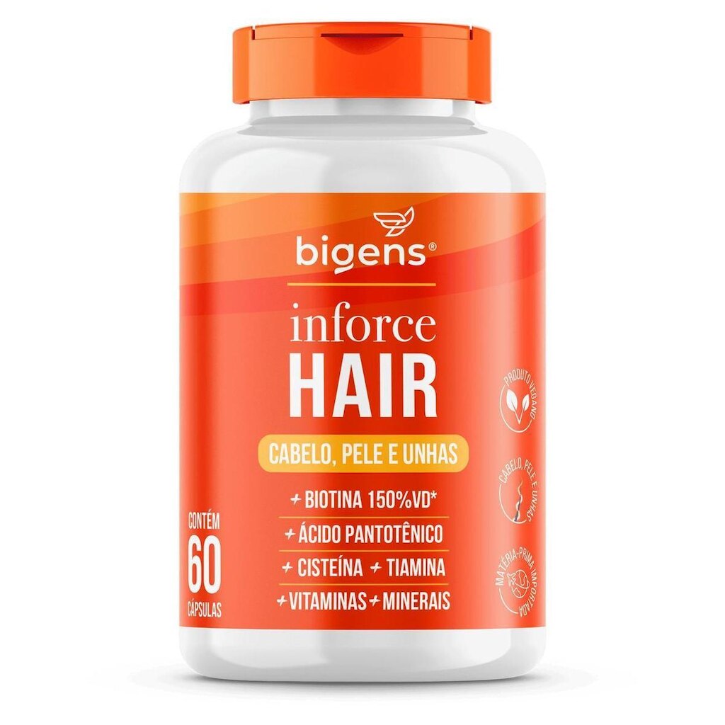 Multivitamínico Inforce Hair Para Cabelo, Pele e Unhas 60 Caps - Bigens