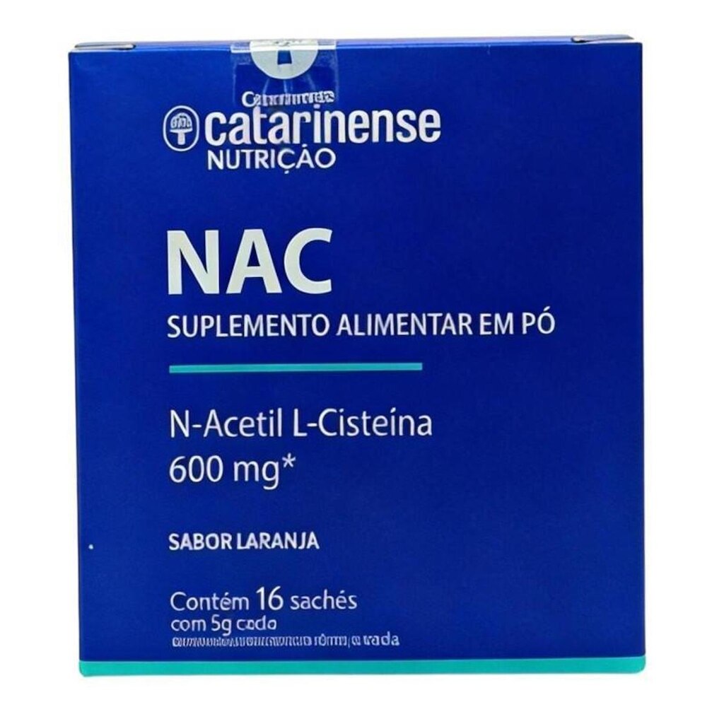 NAC 600mg Antioxidante Vegano 5g Box 16 Sache Catarinense