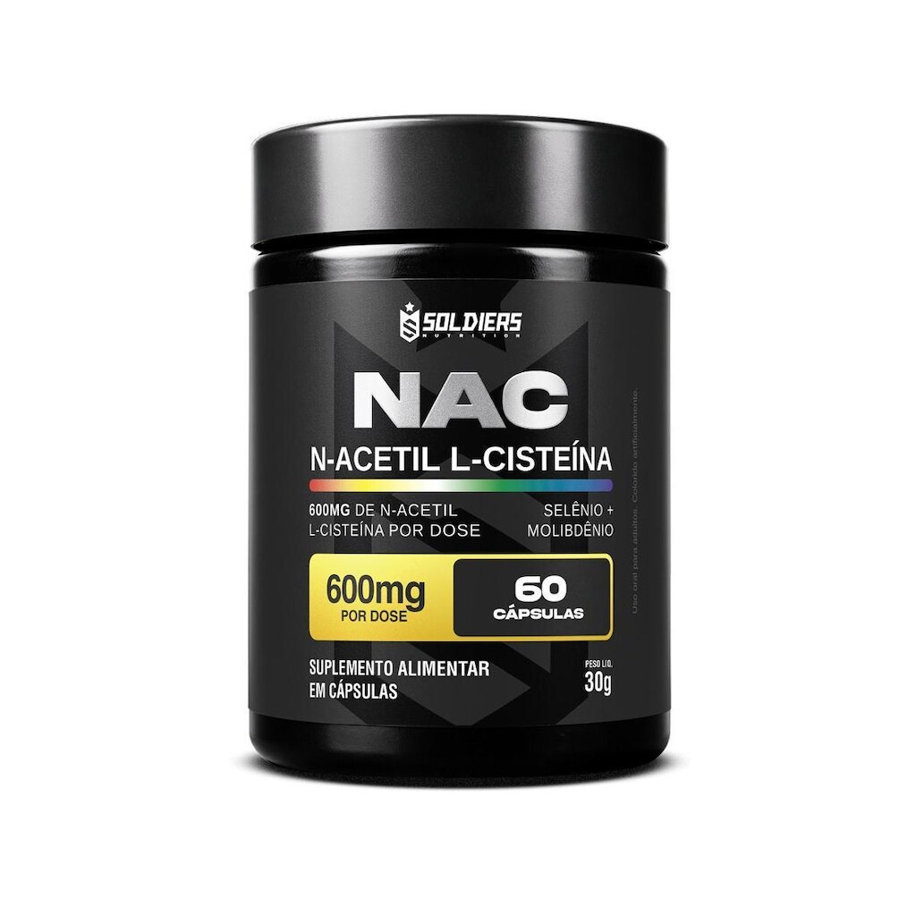 NAC NAcetil LCisteína Selênio + Molibdênio 60 Caps