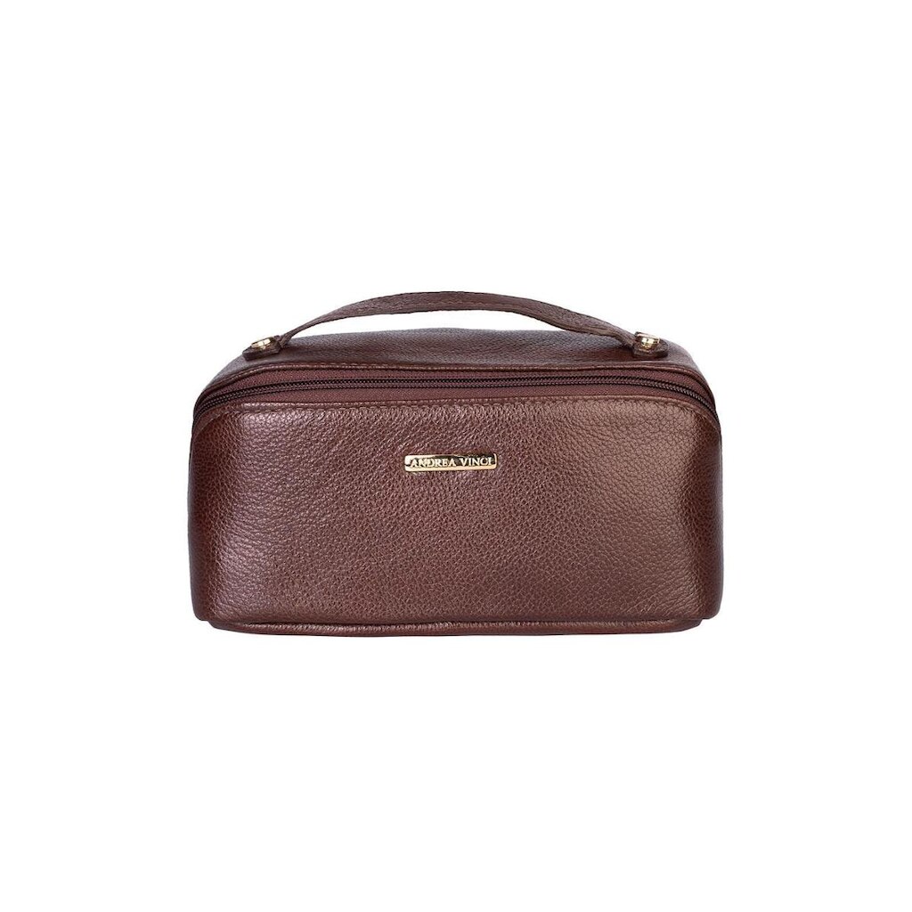 Necessaire Andrea Vinci de Couro liso Athena Feminina