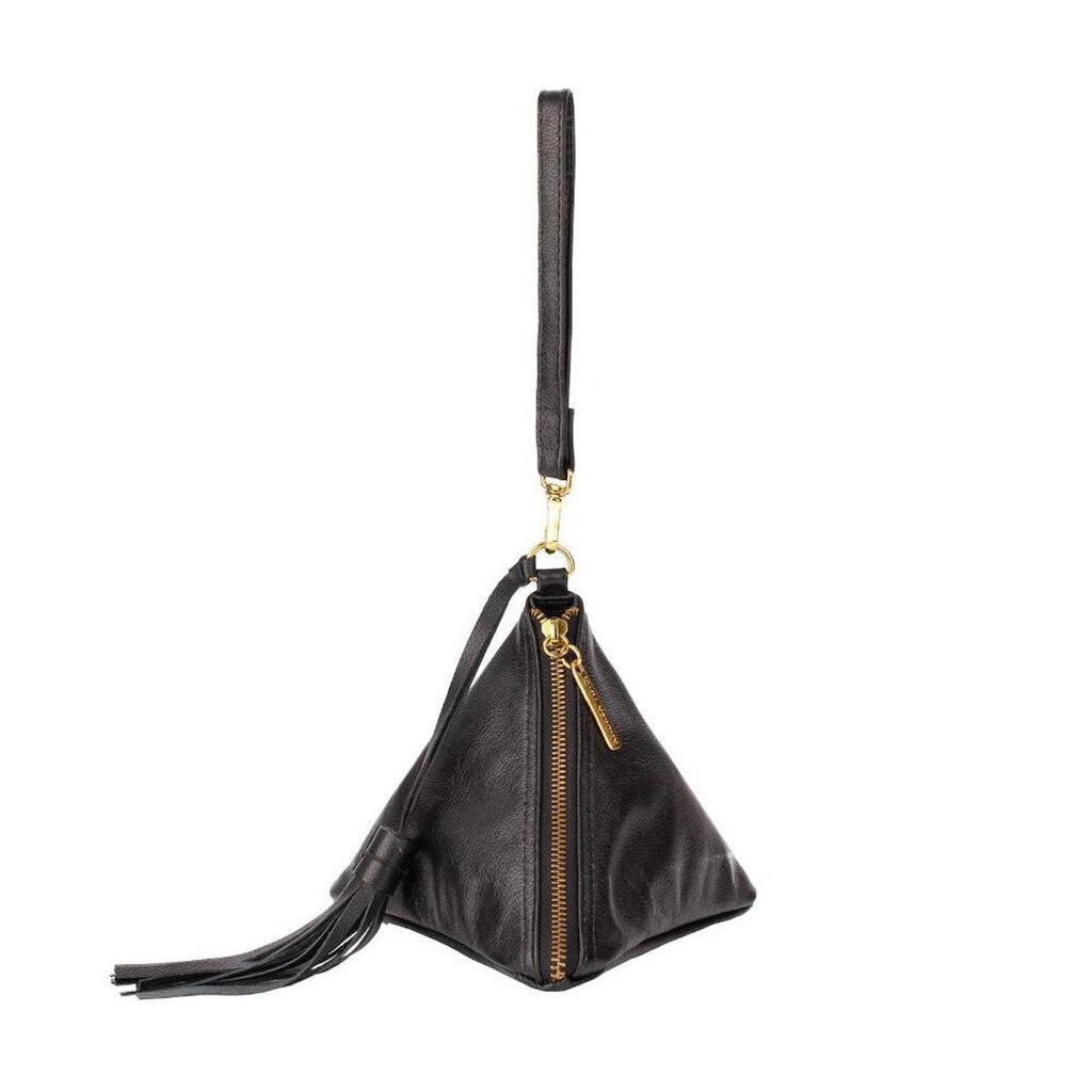 Necessaire clutch feminina de couro Manu