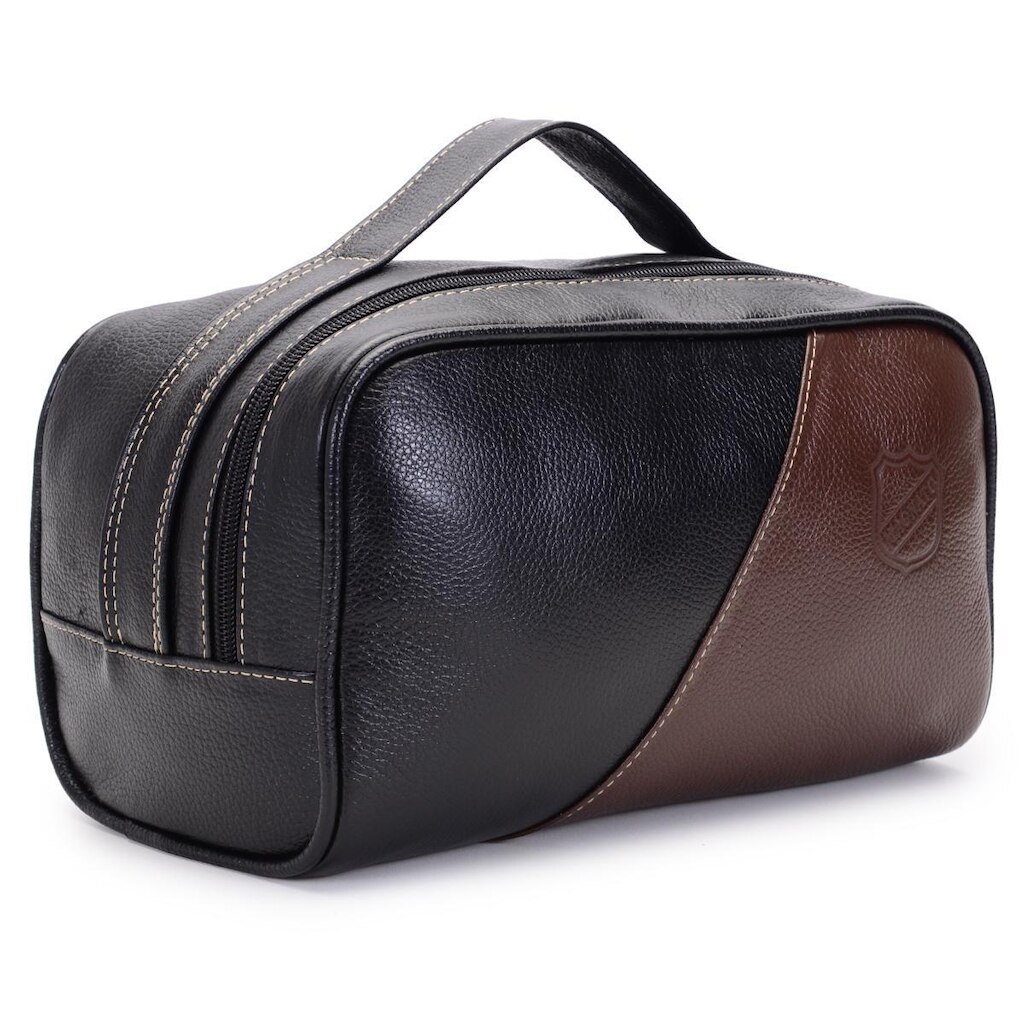 Necessaire De Couro Legitimo Organizador Mala Viagem Premium Unissex