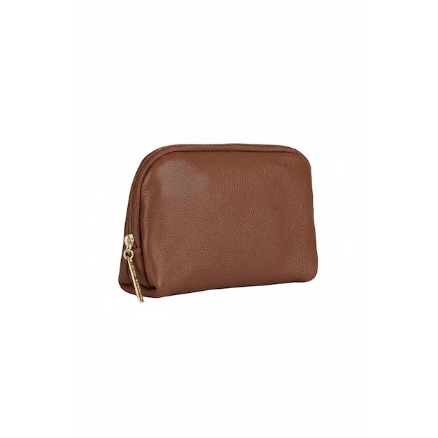 Necessaire de couro liso Duda 12x17x6cm