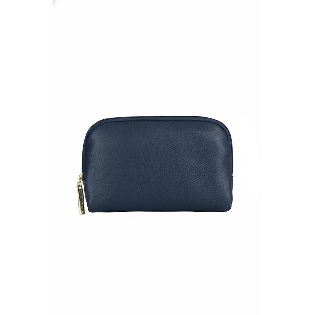Necessaire de couro liso Duda 12x17x6cm