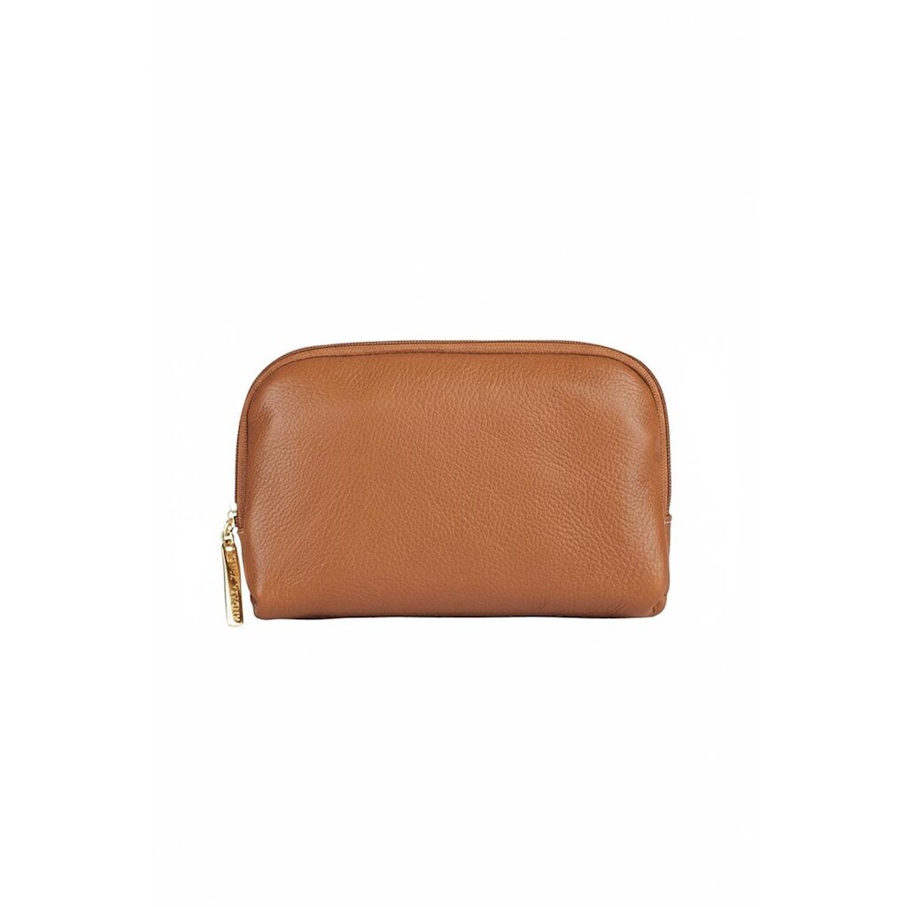 Necessaire de couro liso Duda 12x17x6cm